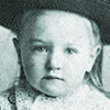 Rilla Marie Van Steelandt, shown about age 2 in a formal portrait taken in Milwaukee
