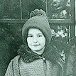 Three Young Sisters with 2 snowmen, early 1930s